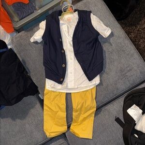 Wonder Nation White Shirt with Navy Accents